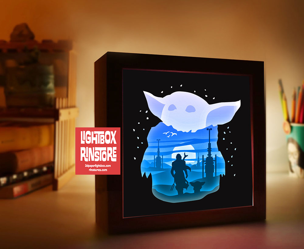 Download Bogo 136 Baby Yoda Papercut Lightbox Template Rinstores